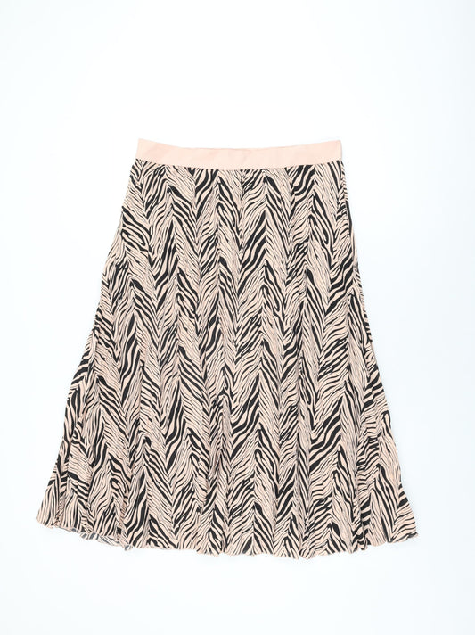 Little Mistress Womens Pink Geometric Polyester Swing Skirt Size 16