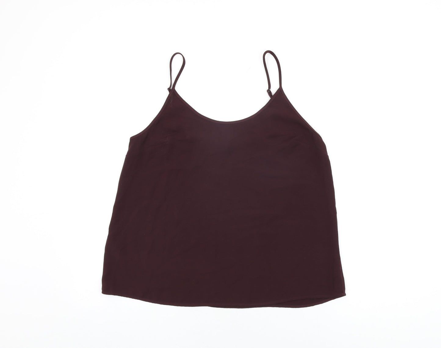 NEXT Womens Red Polyester Camisole T-Shirt Size 14 Round Neck