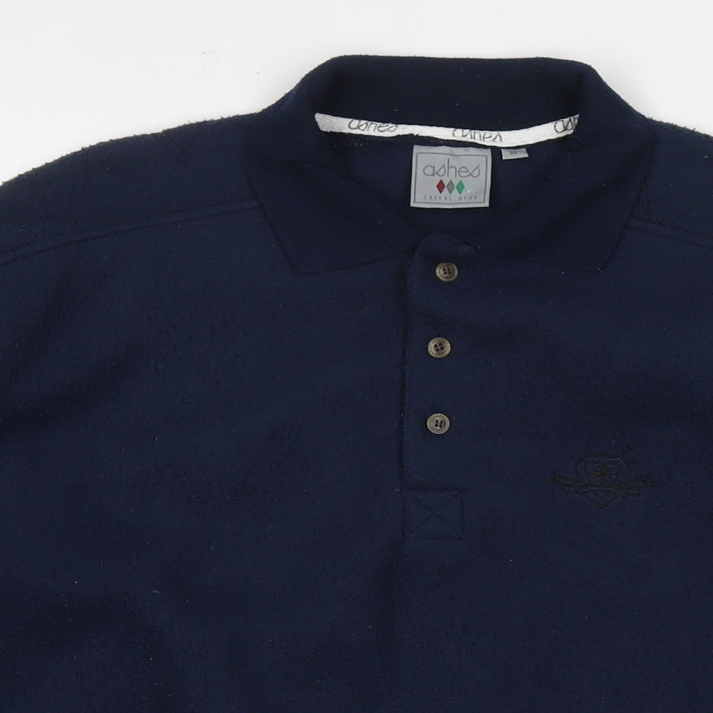 Ashes Mens Blue Polyester Pullover Sweatshirt Size M