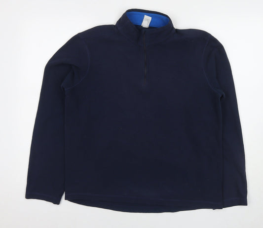 Quechua Mens Blue Polyester Pullover Sweatshirt Size L