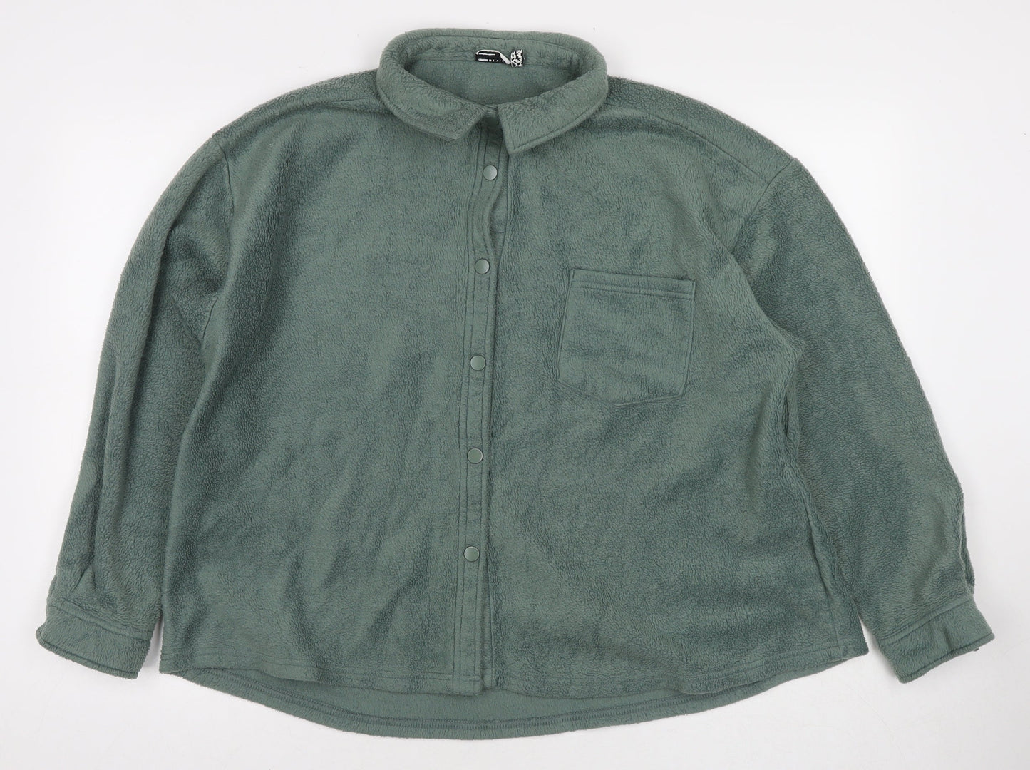ASOS Womens Green Jacket Size 16 Snap