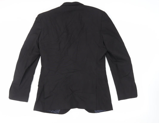 NEXT Mens Black Polyester Jacket Suit Jacket Size 40 Regular