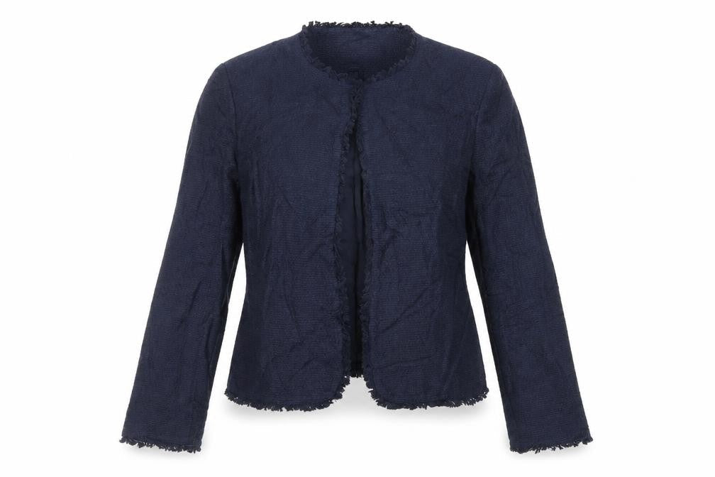 Marks & Spencer Womens Blue Jacket Blazer Size 12 Hook & Eye