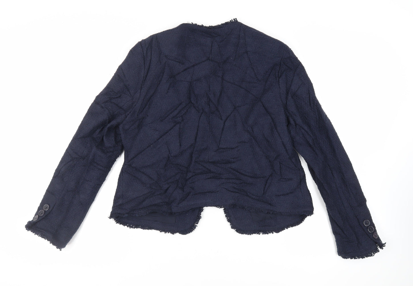 Marks and Spencer Womens Blue Jacket Blazer Size 12 Hook & Eye