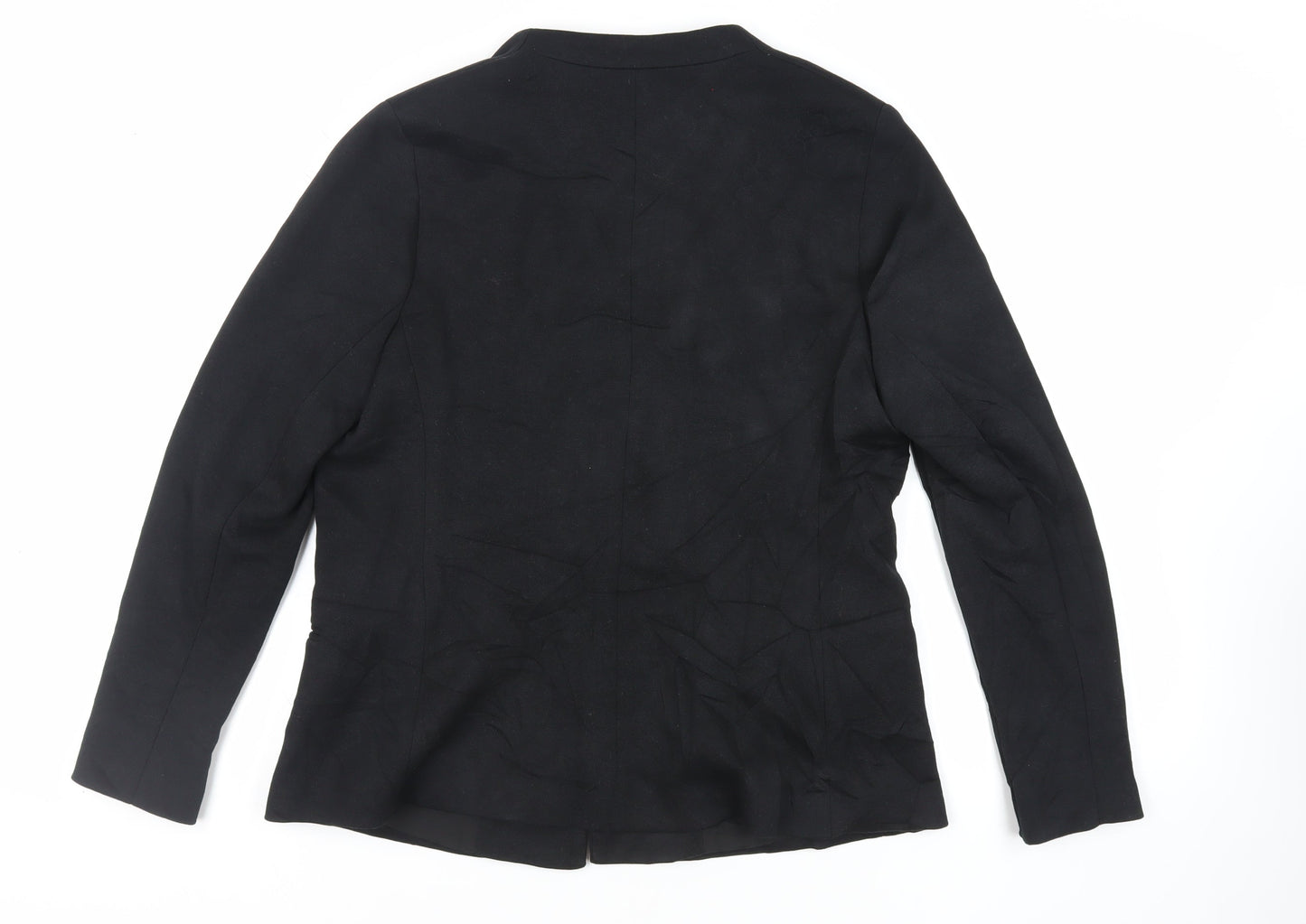 Marks and Spencer Womens Black Jacket Blazer Size 14 Button