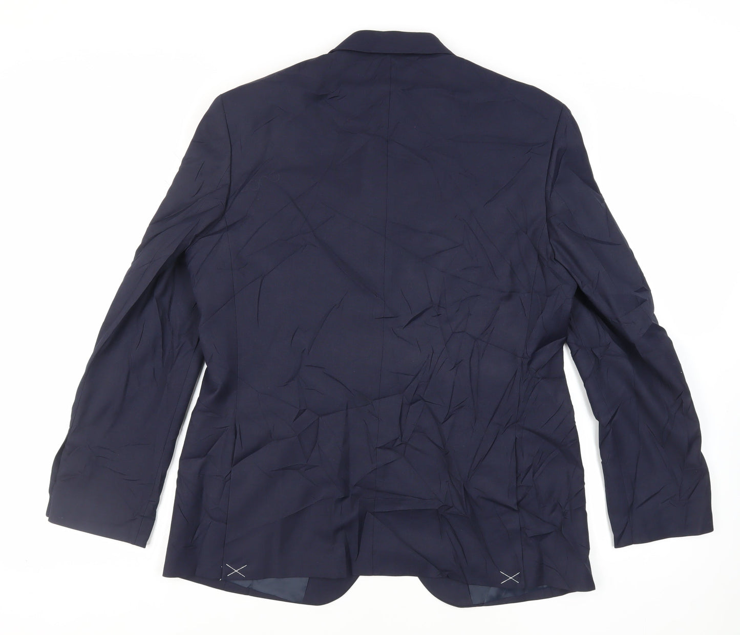 Marks and Spencer Mens Blue Polyester Jacket Suit Jacket Size 42 Regular