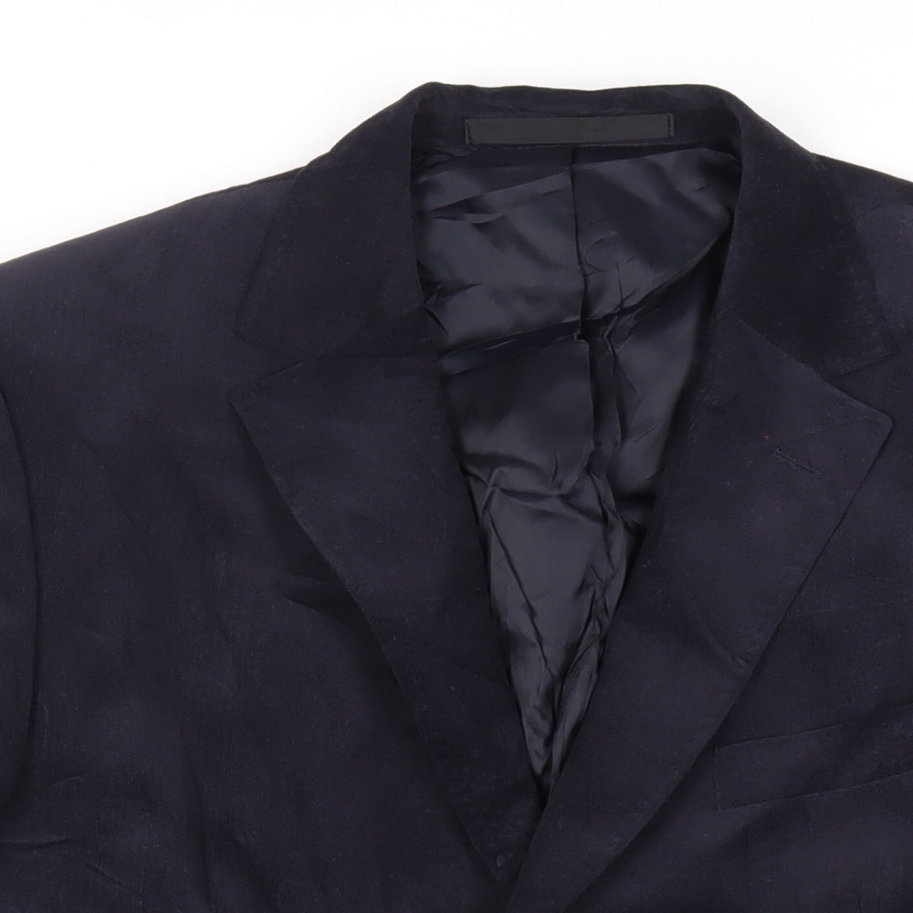 Marks and Spencer Mens Blue Polyester Jacket Blazer Size 40 Regular