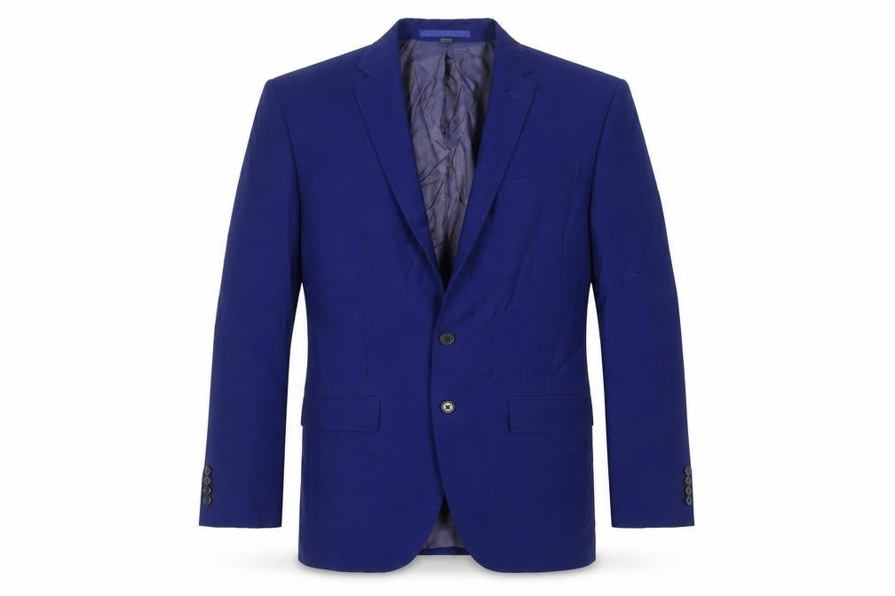 Marks & Spencer Mens Blue Wool Jacket Suit Jacket Size 38 Regular