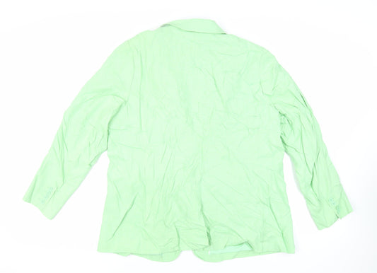 Marks and Spencer Womens Green Jacket Blazer Size 20 Button