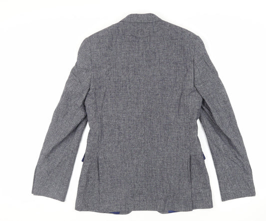Marks and Spencer Mens Blue Cotton Jacket Blazer Size 36 Regular
