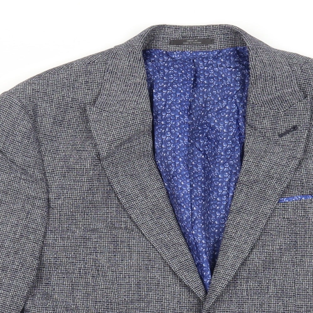 Marks and Spencer Mens Blue Cotton Jacket Blazer Size 36 Regular