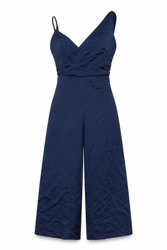New Look Womens Blue Polyester Jumpsuit One-Piece Size 10 L22 in Pullover