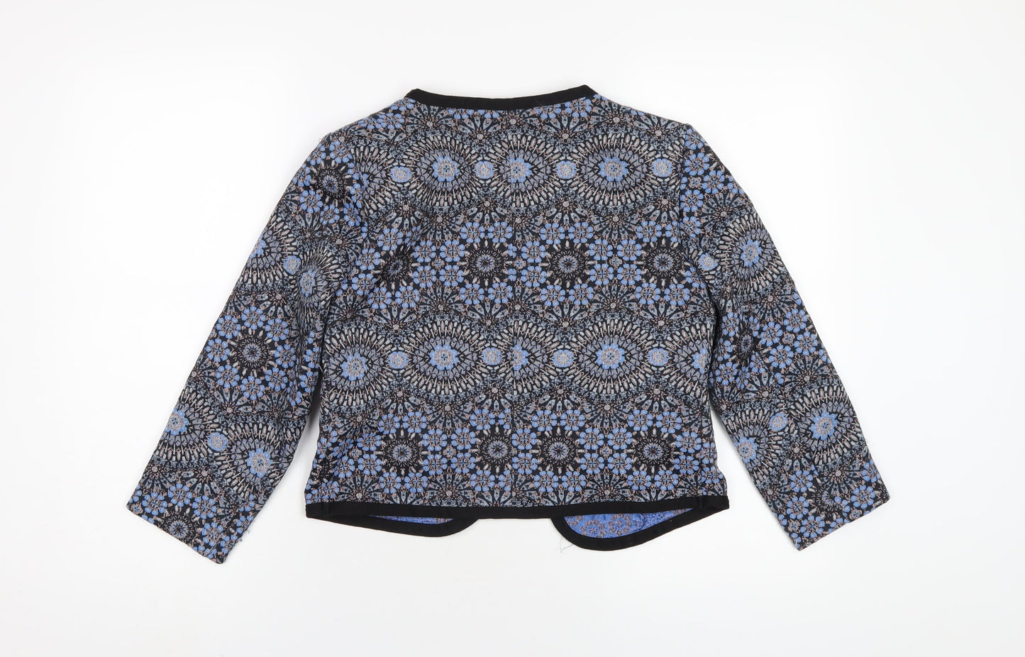 New Look Womens Blue Geometric Jacket Size 6