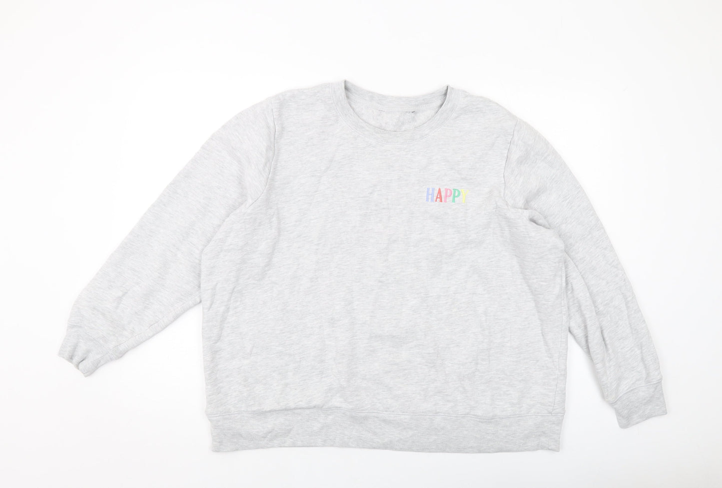 Marks and Spencer Womens Grey Cotton Pullover Sweatshirt Size 22 Pullover
