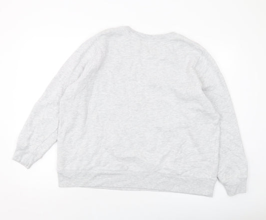 Marks and Spencer Womens Grey Cotton Pullover Sweatshirt Size 22 Pullover