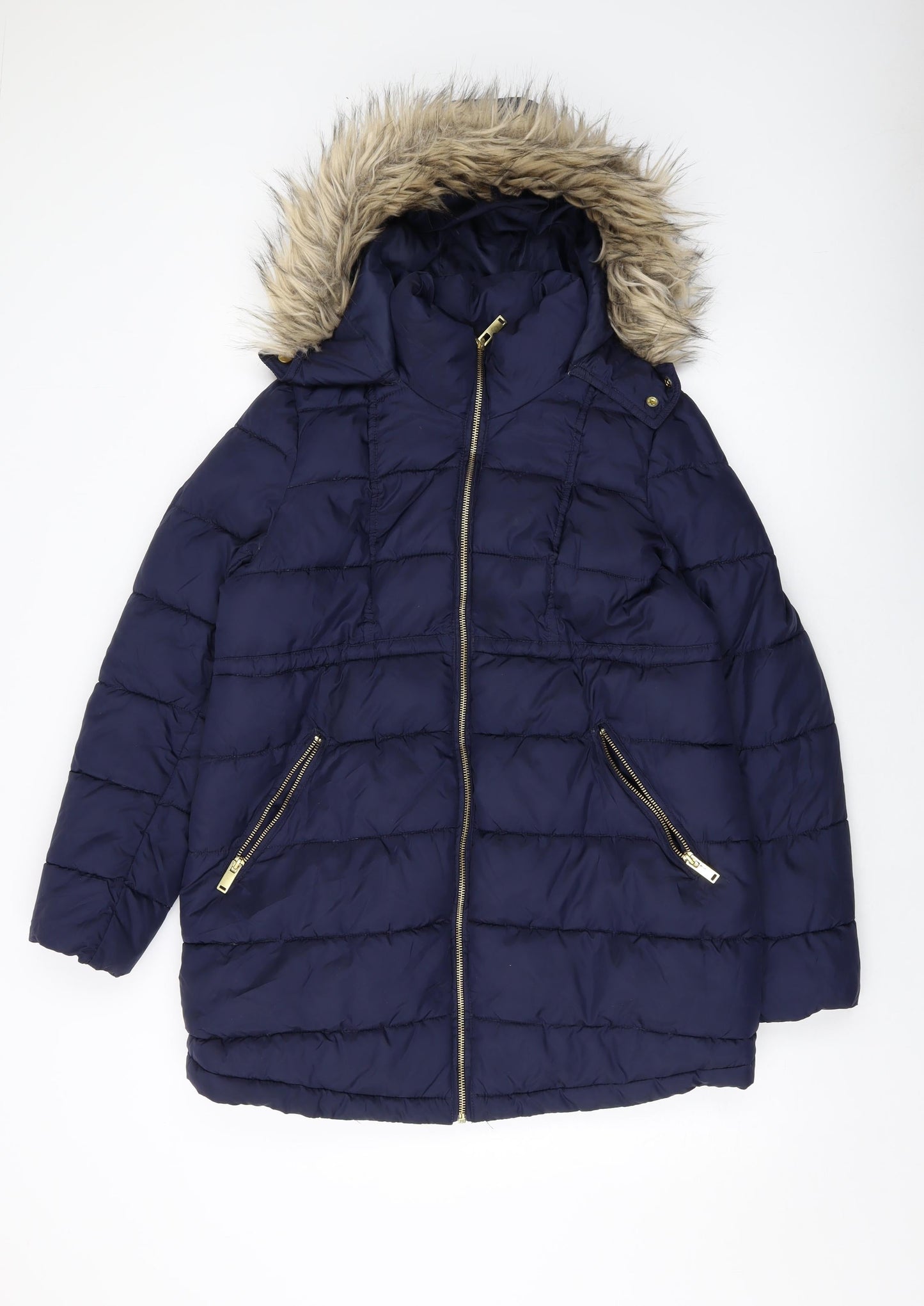 H&M Womens Blue Jacket Size S Zip