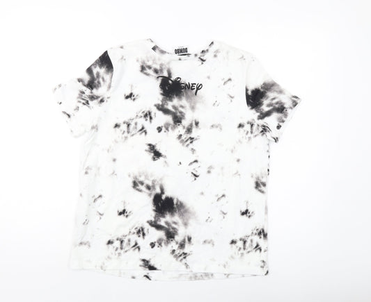 Zara Womens White Cotton Basic T-Shirt Size S Crew Neck - Dumbo Disney