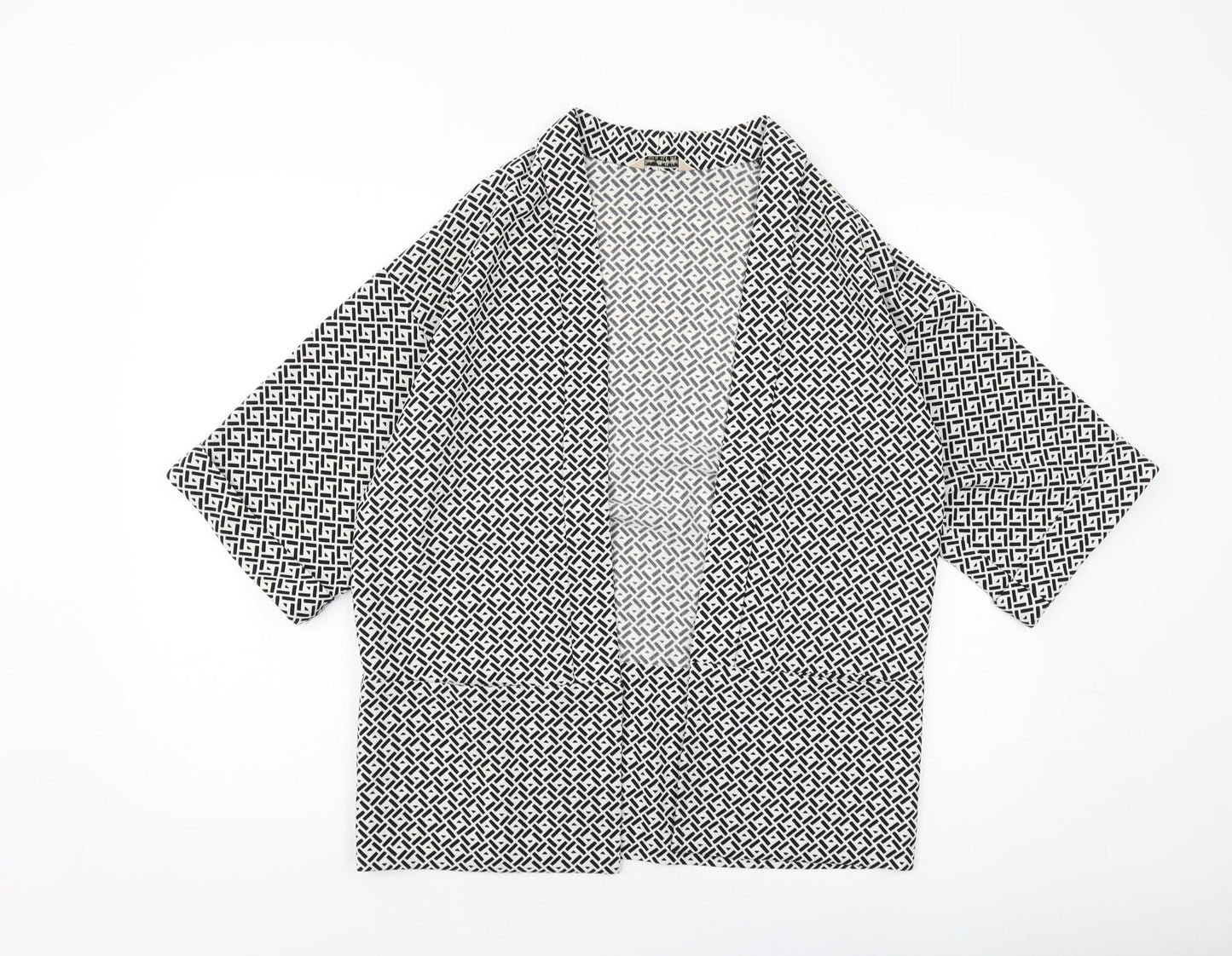 Miss Selfridge Womens Beige Geometric Jacket Size 8