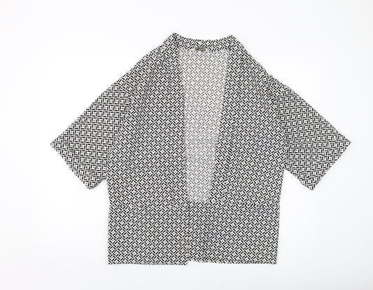 Miss Selfridge Womens Beige Geometric Jacket Size 8