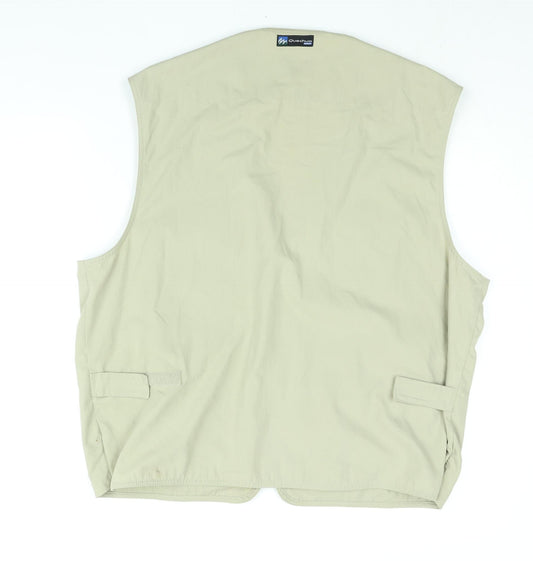 Quechua Mens Beige Jacket Waistcoat Size XL Zip - Pocket