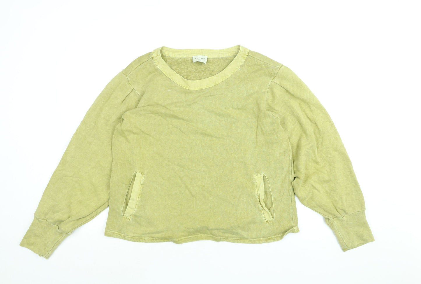 Wrap London Womens Green Hemp Pullover Sweatshirt Size 12 Pullover