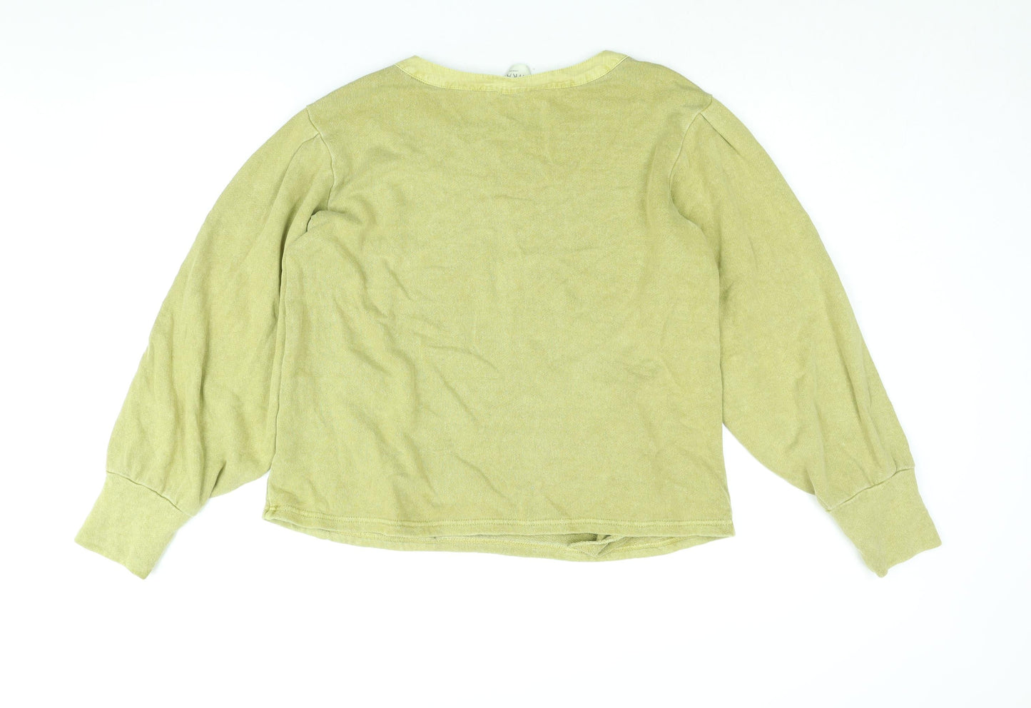Wrap London Womens Green Hemp Pullover Sweatshirt Size 12 Pullover