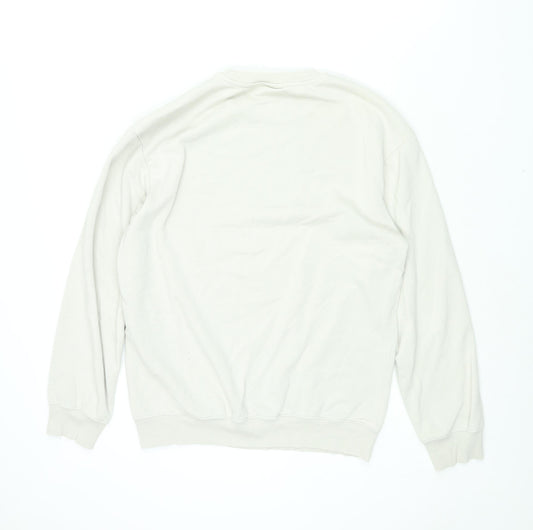 H&M Mens Beige Cotton Pullover Sweatshirt Size S