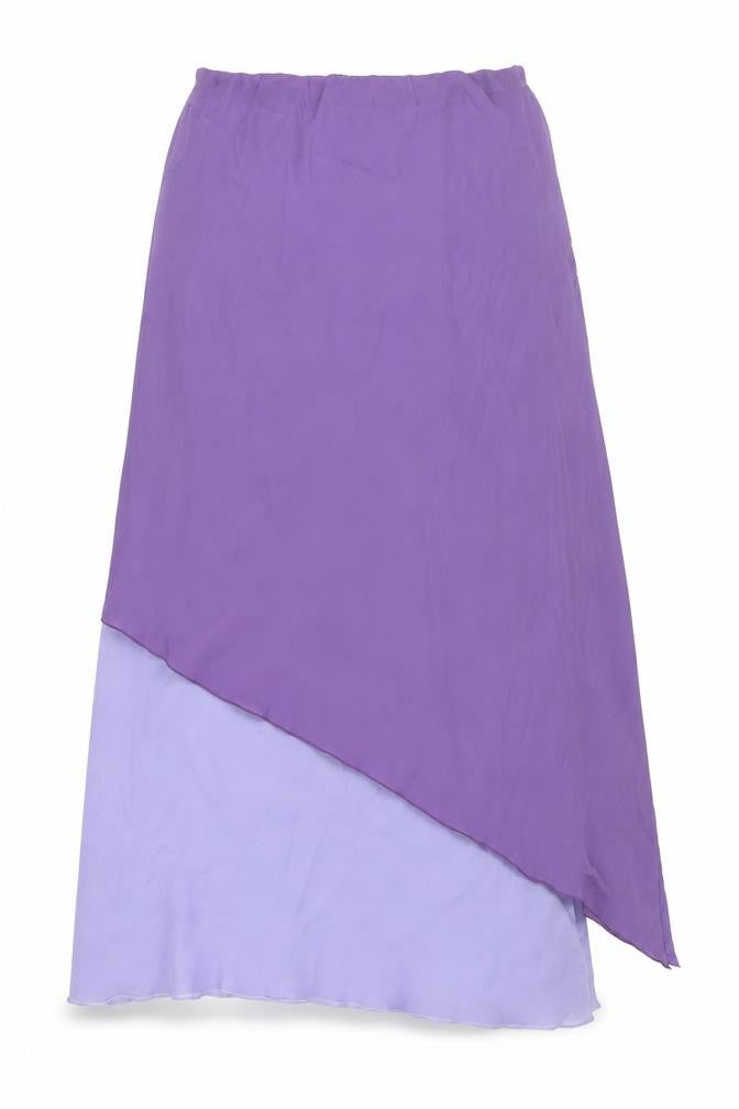 Dorothy Perkins Womens Purple Polyester Maxi Skirt Size 14 - Layered