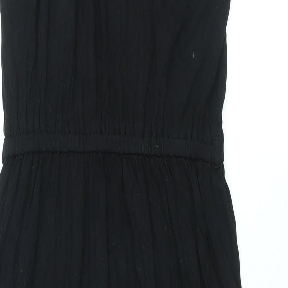 Dorothy Perkins Womens Black Polyester Maxi Size 10 V-Neck Pullover