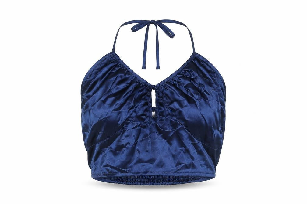 Womens UK Size XS Wednesday's Girl Blue Polyester Blouse