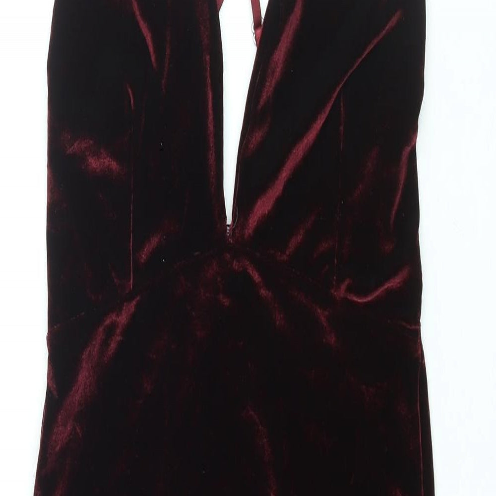 Figa Womens Red Polyester Bodycon Size 10 Sweetheart Pullover