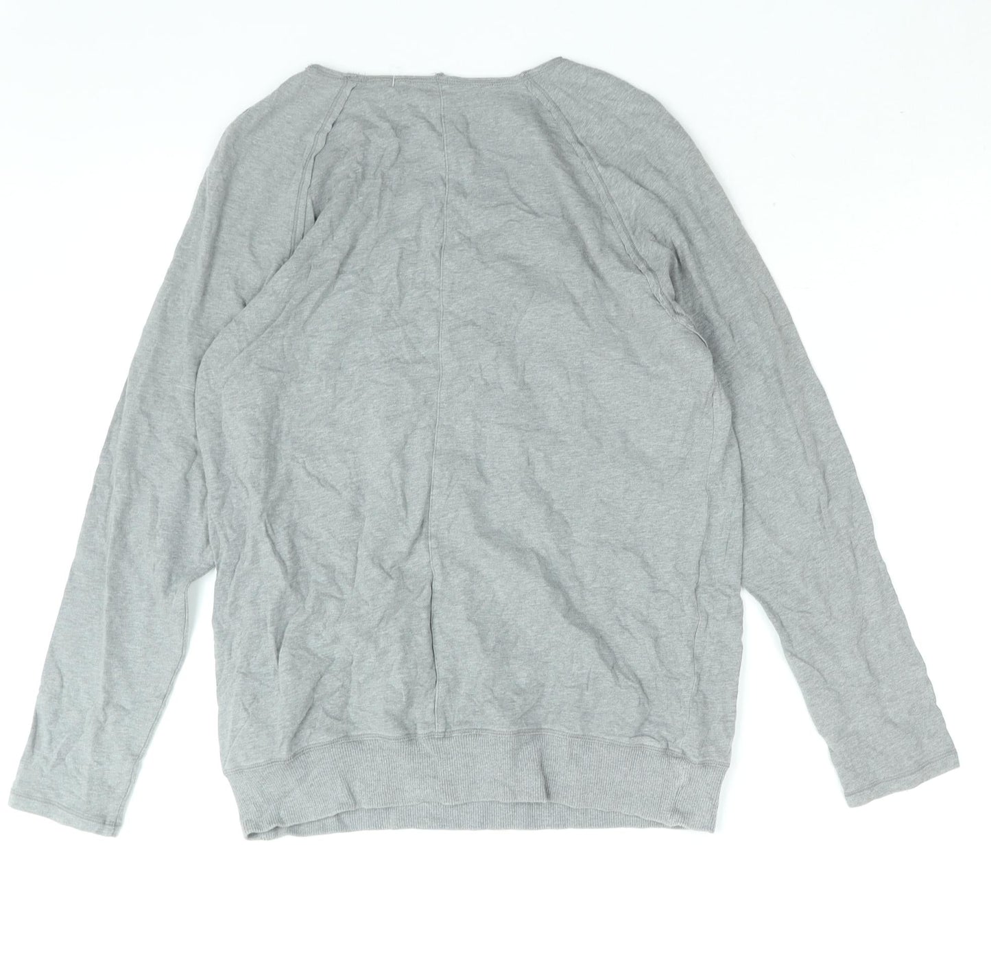 DECATHLON Womens Grey Cotton Basic T-Shirt Size 2XS Round Neck - Zen