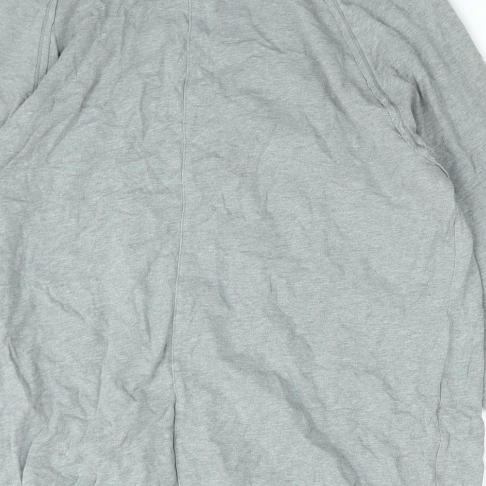 DECATHLON Womens Grey Cotton Basic T-Shirt Size 2XS Round Neck - Zen