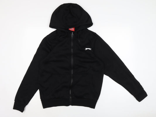 Slazenger Mens Black Cotton Full Zip Hoodie Size XS