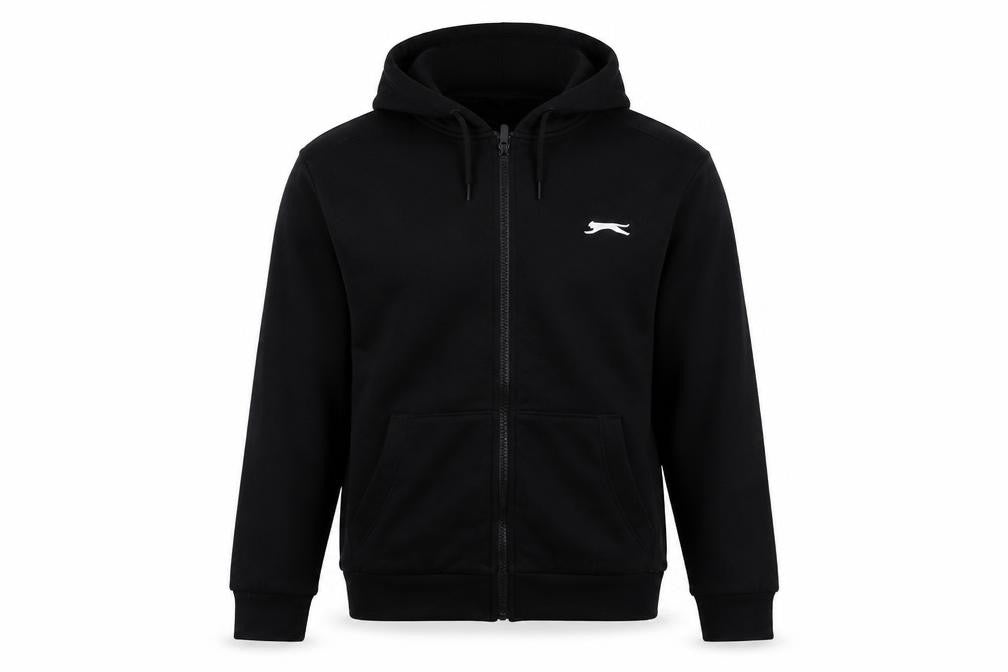 Mens UK XS Regular Slazenger Black Full Zip Hoodie