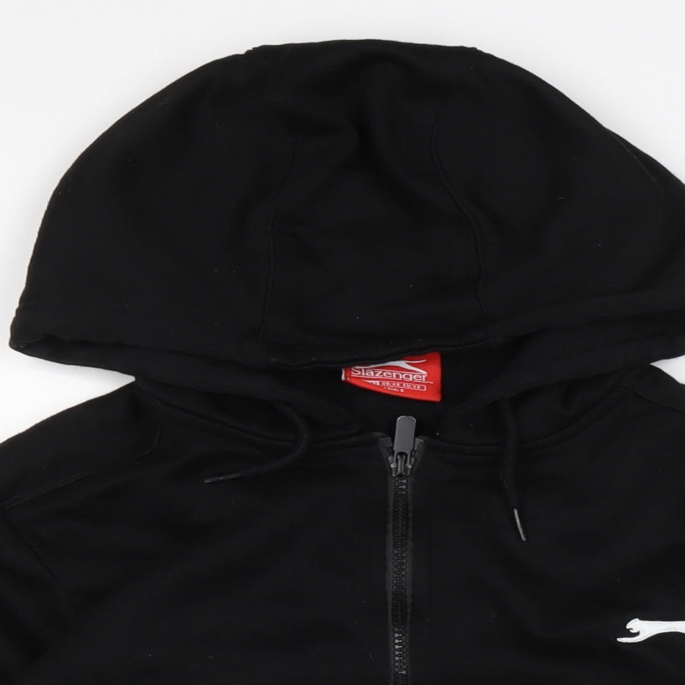 Slazenger Mens Black Cotton Full Zip Hoodie Size XS