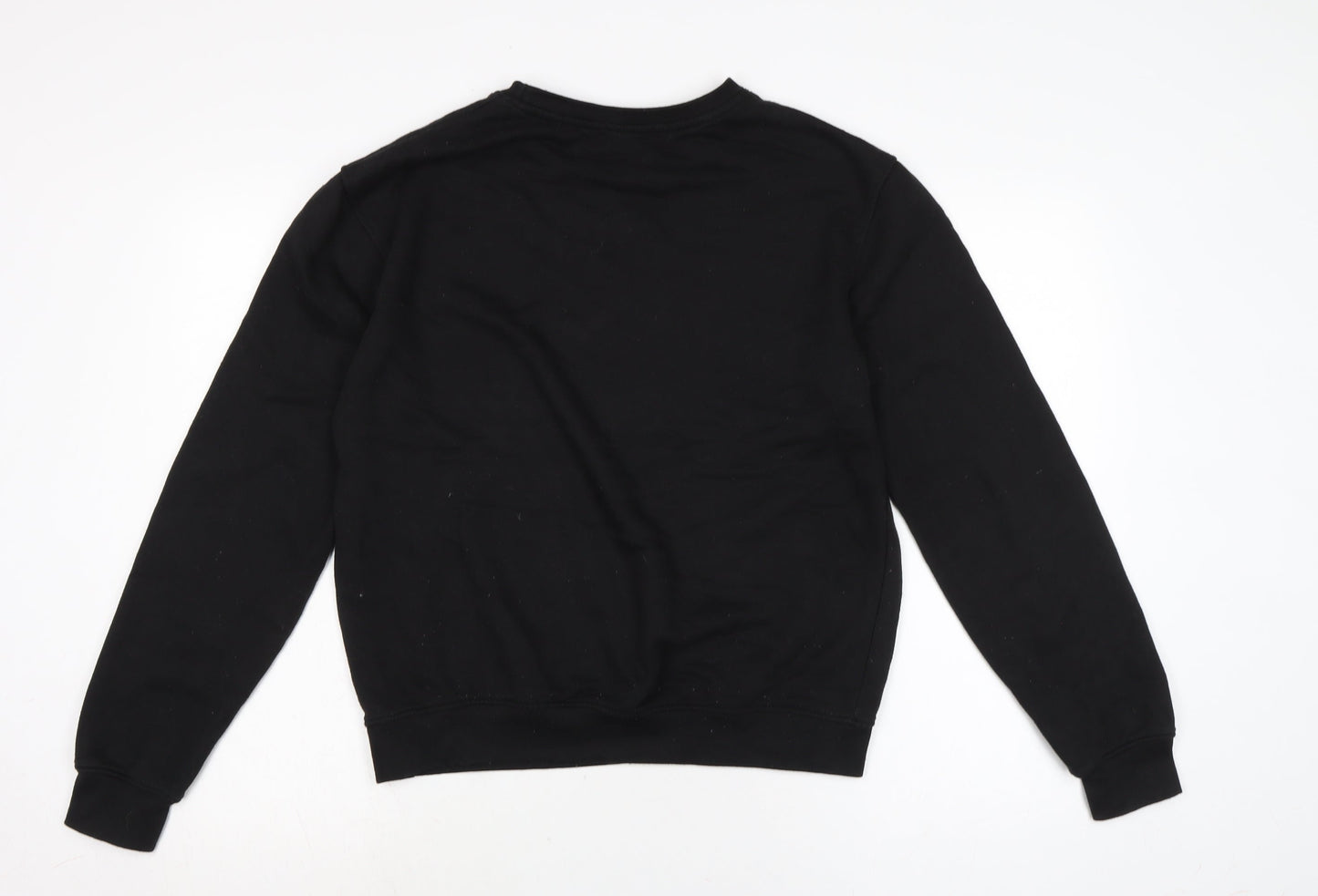 PRETTYLITTLETHING Womens Black Cotton Pullover Sweatshirt Size S