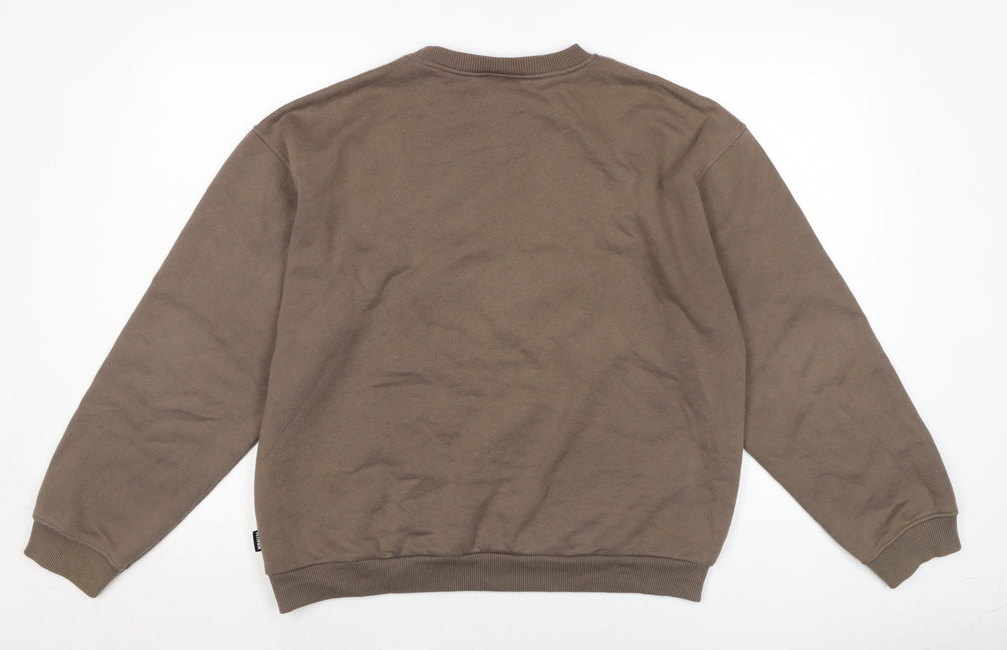 Minga Mens Brown Cotton Pullover Sweatshirt Size M