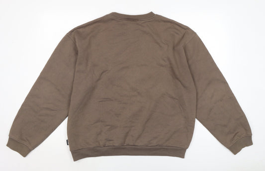 Minga Mens Brown Cotton Pullover Sweatshirt Size M