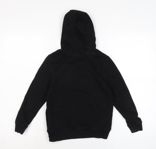 George Boys Black Cotton Pullover Hoodie Size 7-8 Years