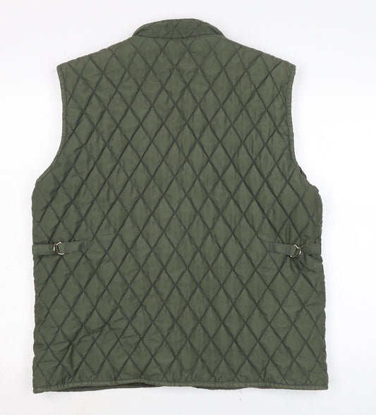 Cicerone Womens Green Gilet Waistcoat Size XL Snap