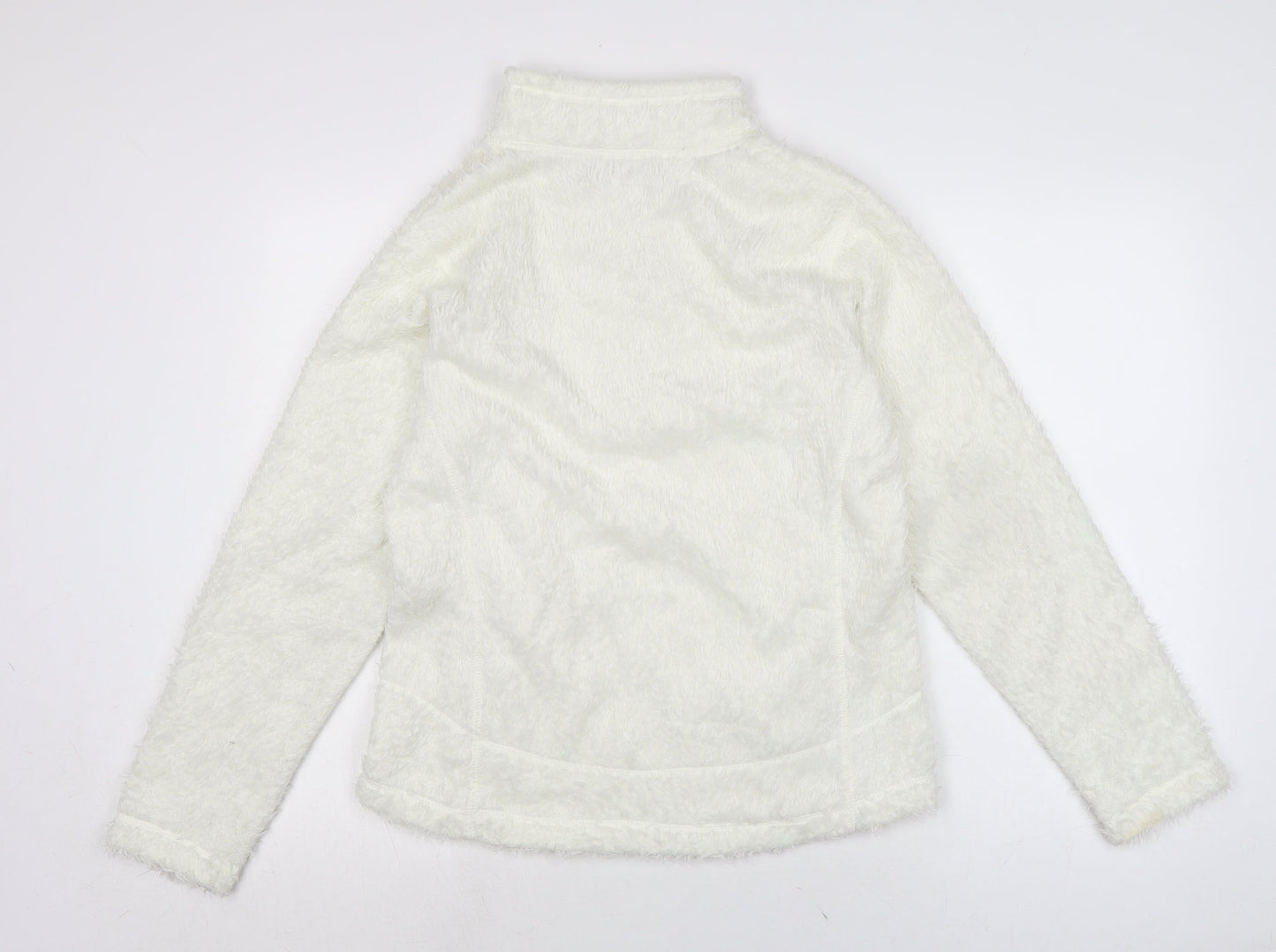 Grasshoppers Womens Ivory Mock Neck Polyester Pullover Jumper Size 12