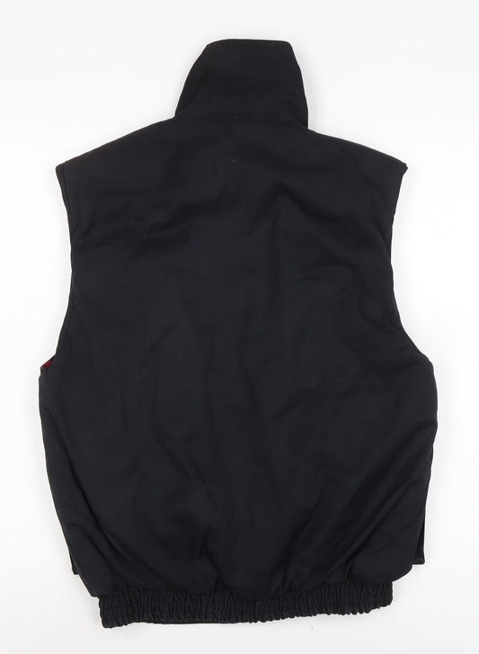 Frozen Assets Mens Black Gilet Waistcoat Size S Zip