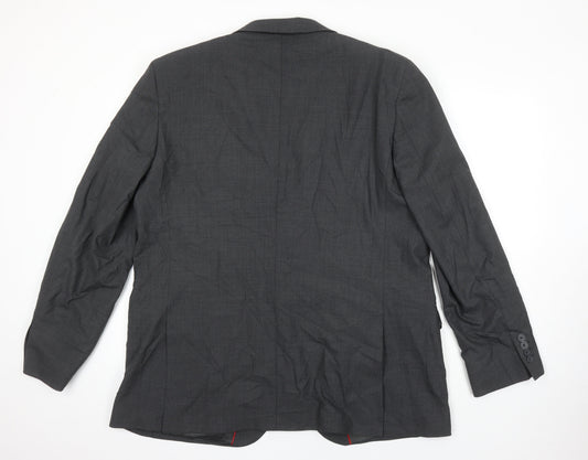 M&S Mens Grey Wool Jacket Suit Jacket Size 46 Regular