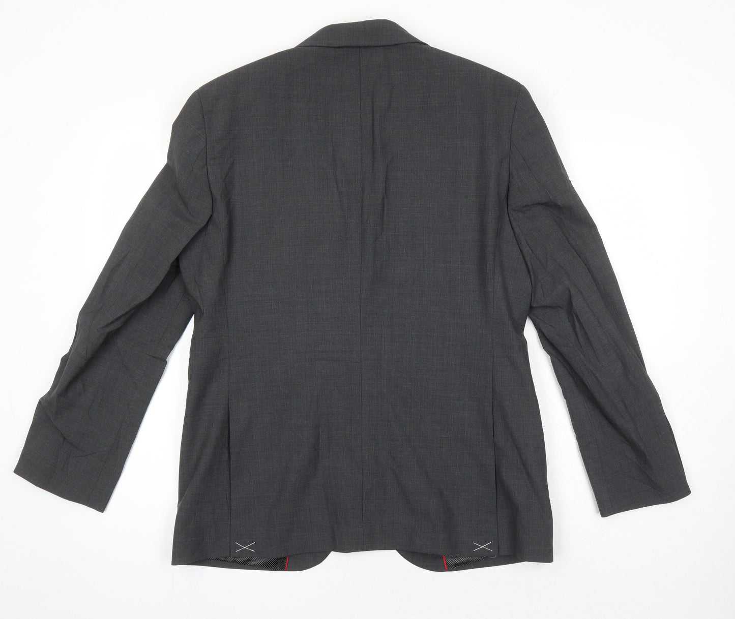 M&S Mens Grey Wool Jacket Blazer Size 38 Regular