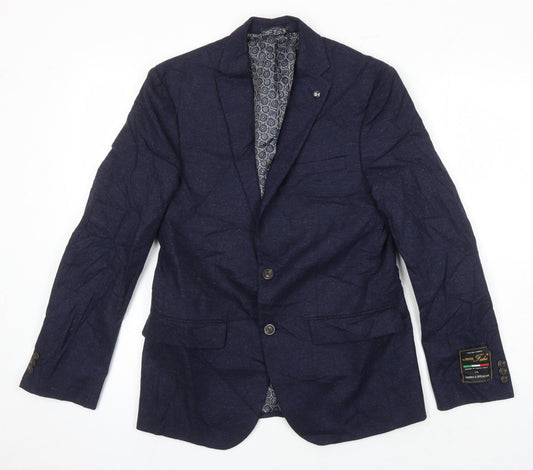 M&S Womens Blue Jacket Blazer Size 8