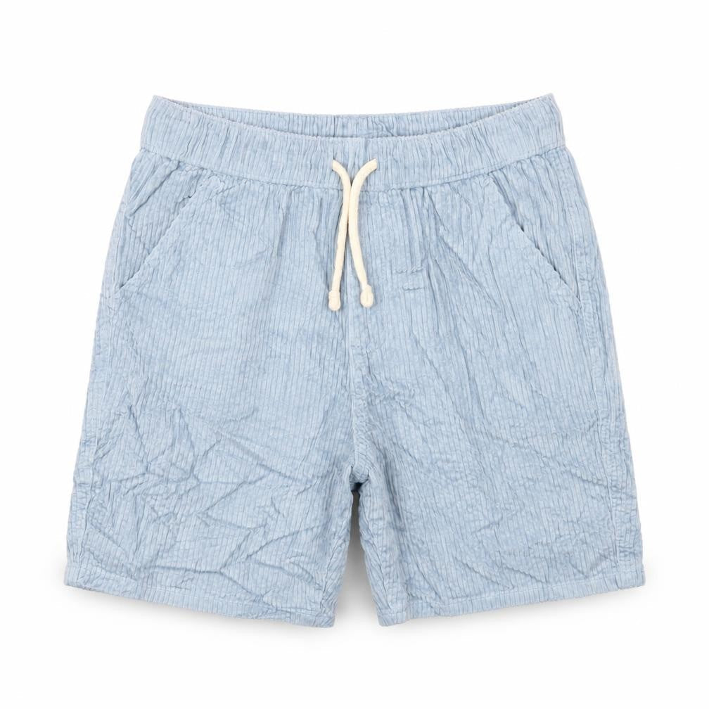 Marks & Spencer Boys Blue Cotton Bermuda Shorts Size 11-12 Years Regular Drawstring - Adjustable Waist