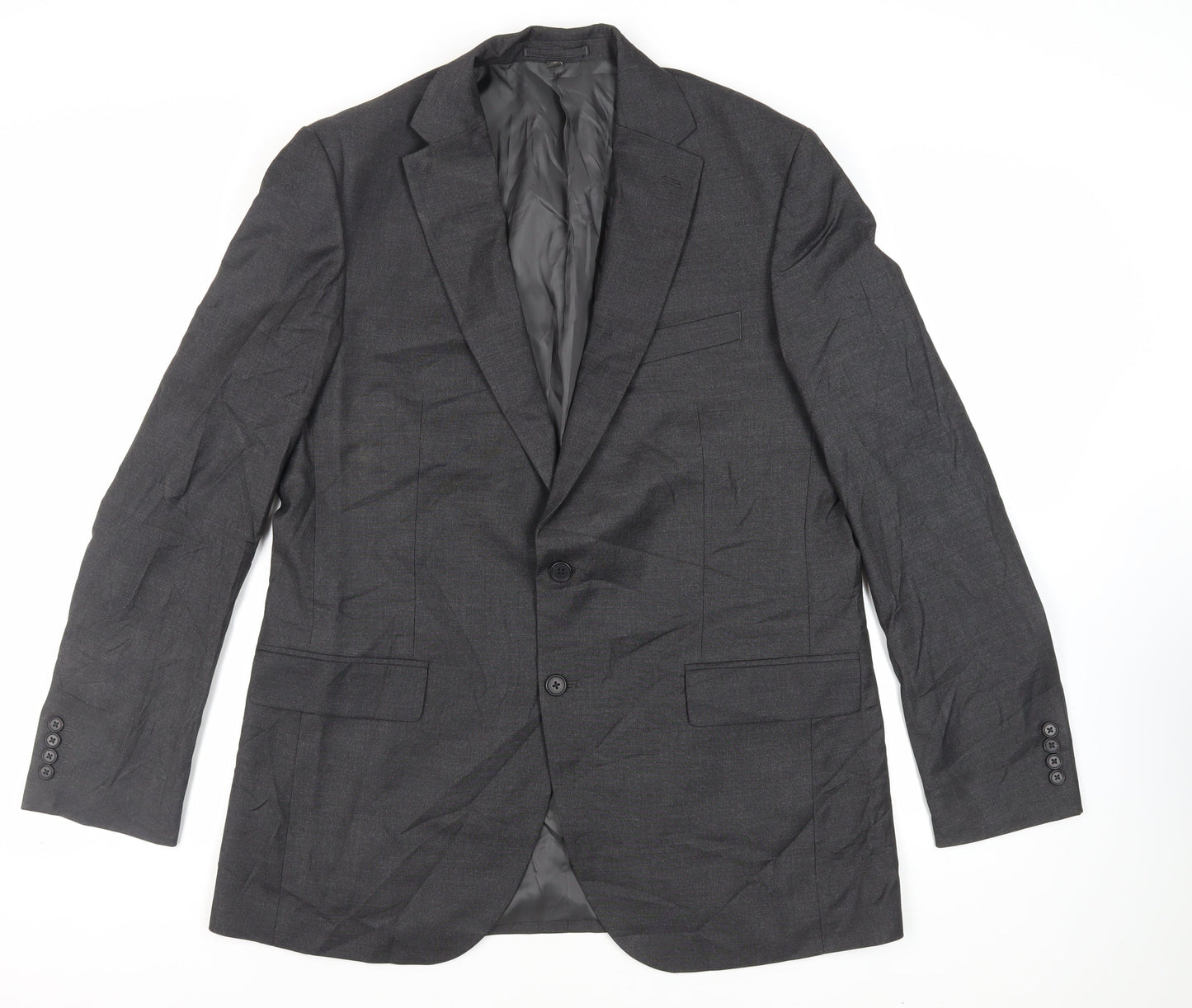 Marks and Spencer Mens Grey Polyester Jacket Suit Jacket Size 44 Regular