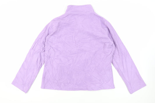 EWM Womens Purple Jacket Size L Zip - Zipped Pockets