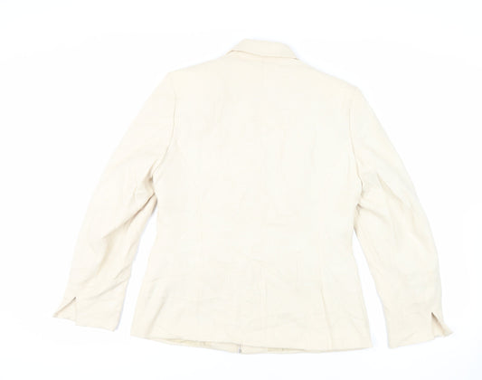 Berkertex Womens Beige Jacket Blazer Size 14 Zip